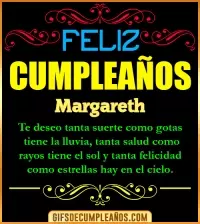 GIF Frases de Cumpleaños Margareth
